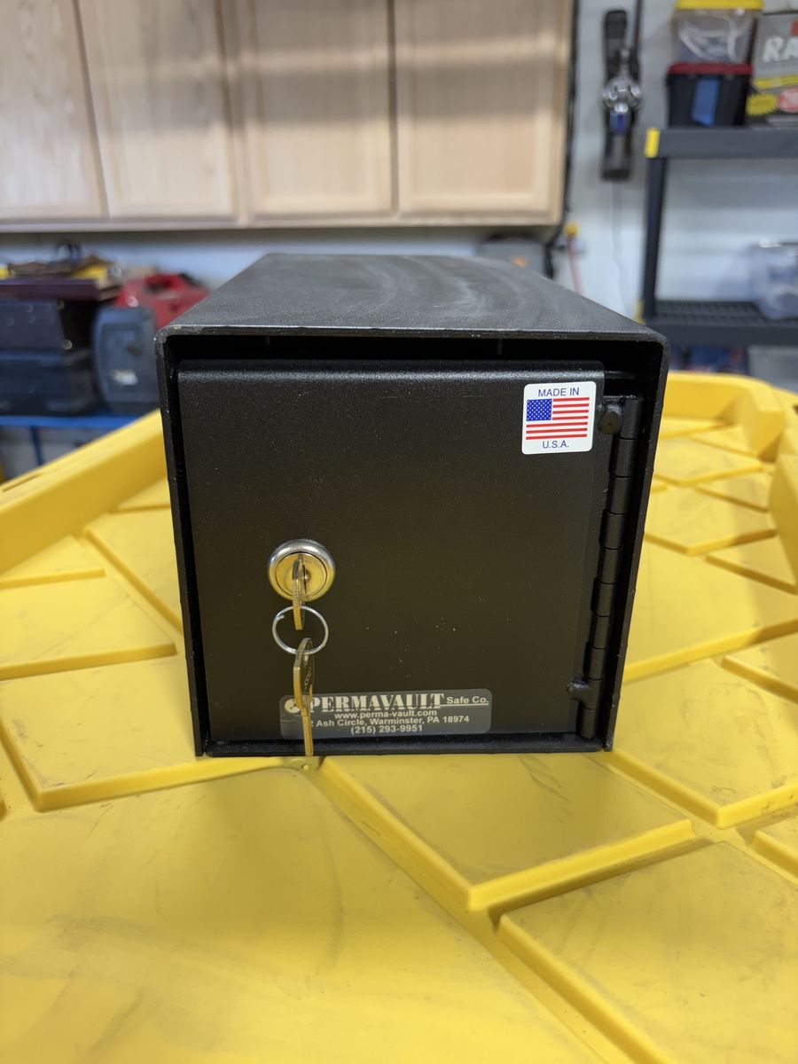Perma-Vault Steel Drop Safe with Keys - Black