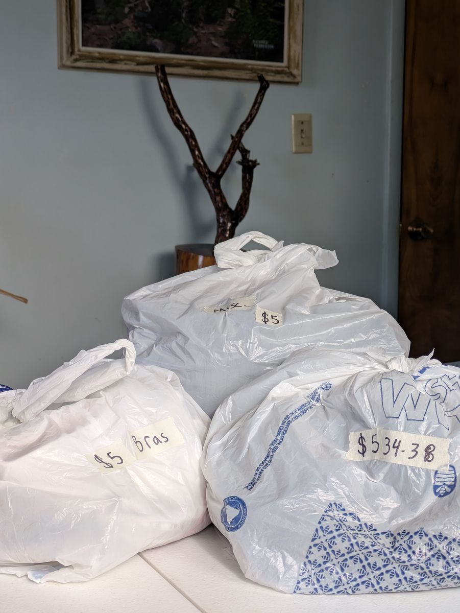 bags of clothes