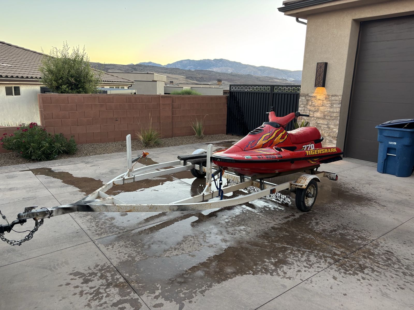 1996 TigerShark 770 Daytona and 2 place trailer