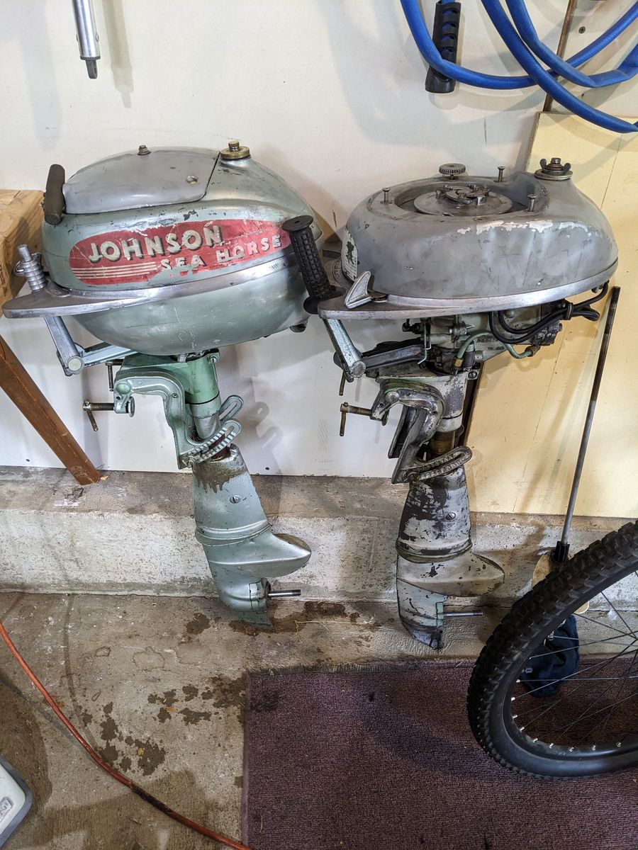 Two 1947 Johnson TD 20 motors