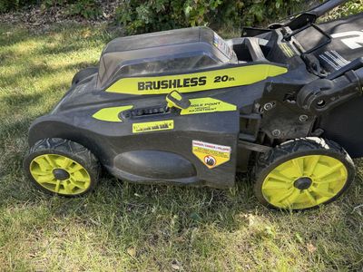 Ryobi lawn mower with battery and charger