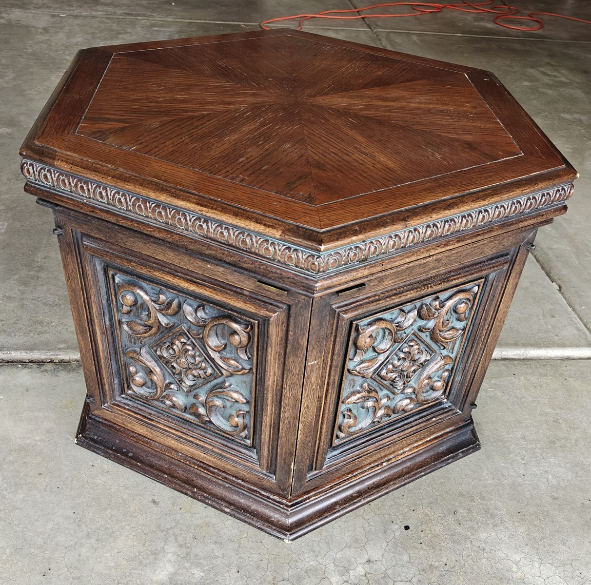 Vintage Lane Mid-Century Hexagon End Table