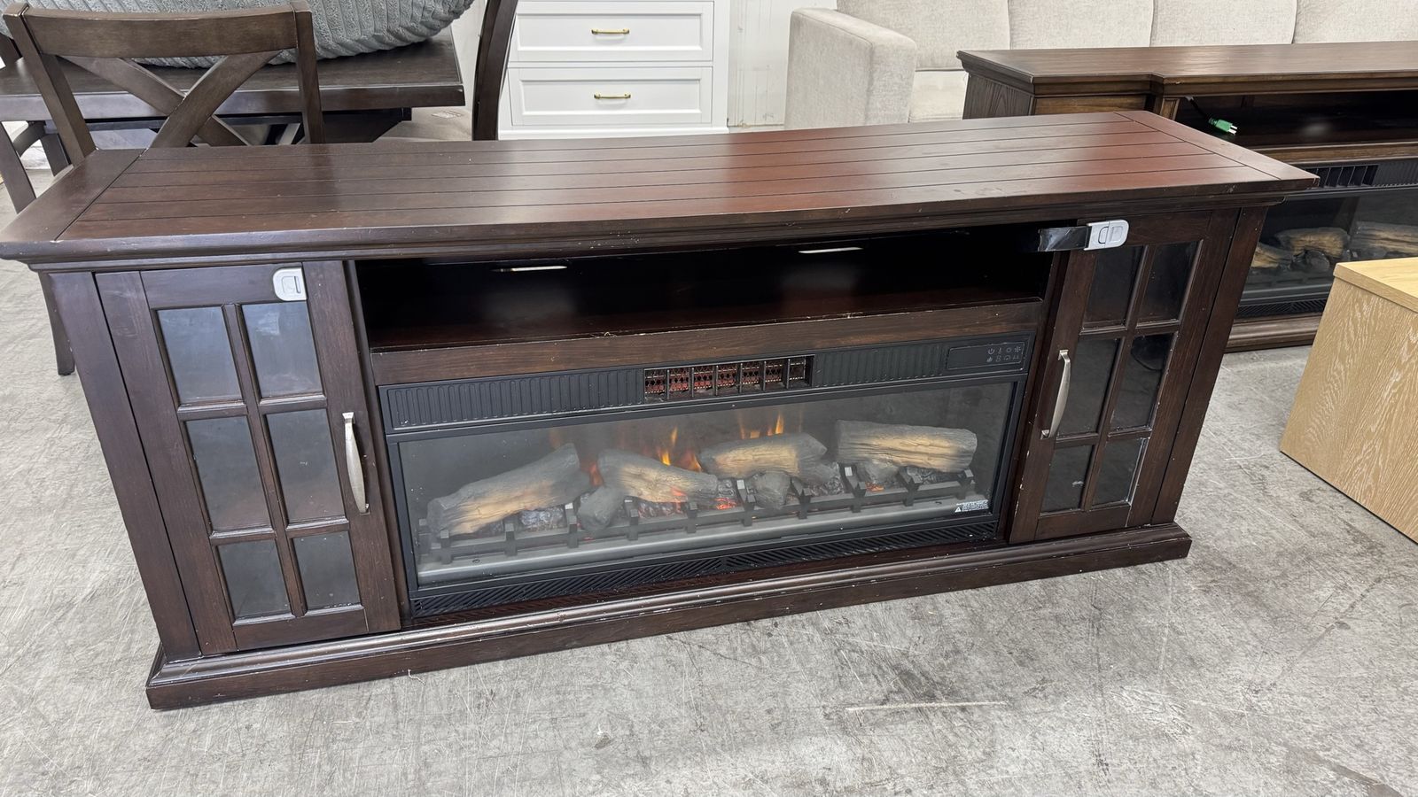 Fireplace Console TV Stand USED Good 78"