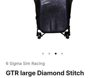 6 Sigma Sim Racing GTR Large Diamond Stitch Seat - Racing Bucket Seat