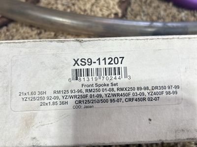 Front Spoke Set XS9-11207 for Various Dirt Bike Models