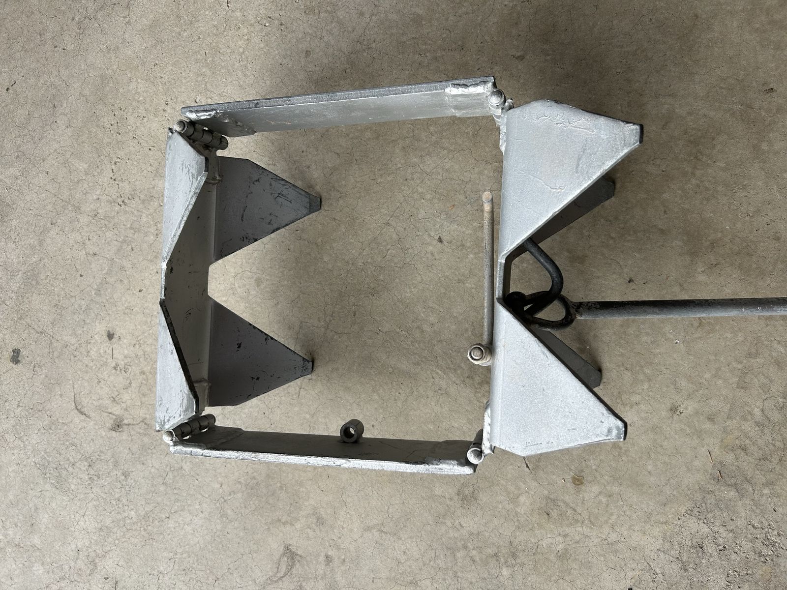 Used Galvanized Steel Boat box anchor.