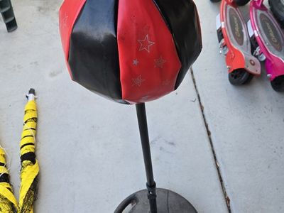 Red & Black Freestanding Punching Bag for Kids - Boxing Training Toy