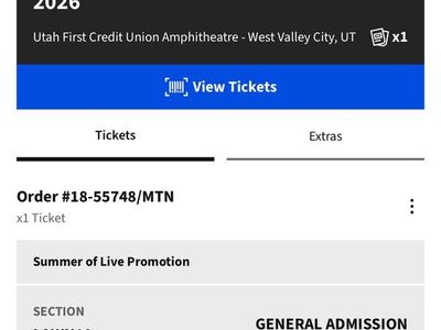 Avenged Sevenfold - Lawn Ticket 8/25