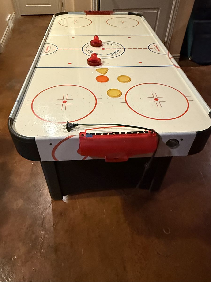 Hampton Air Hockey Table - Power Glide, 2 Player, Includes Pucks & Strikers