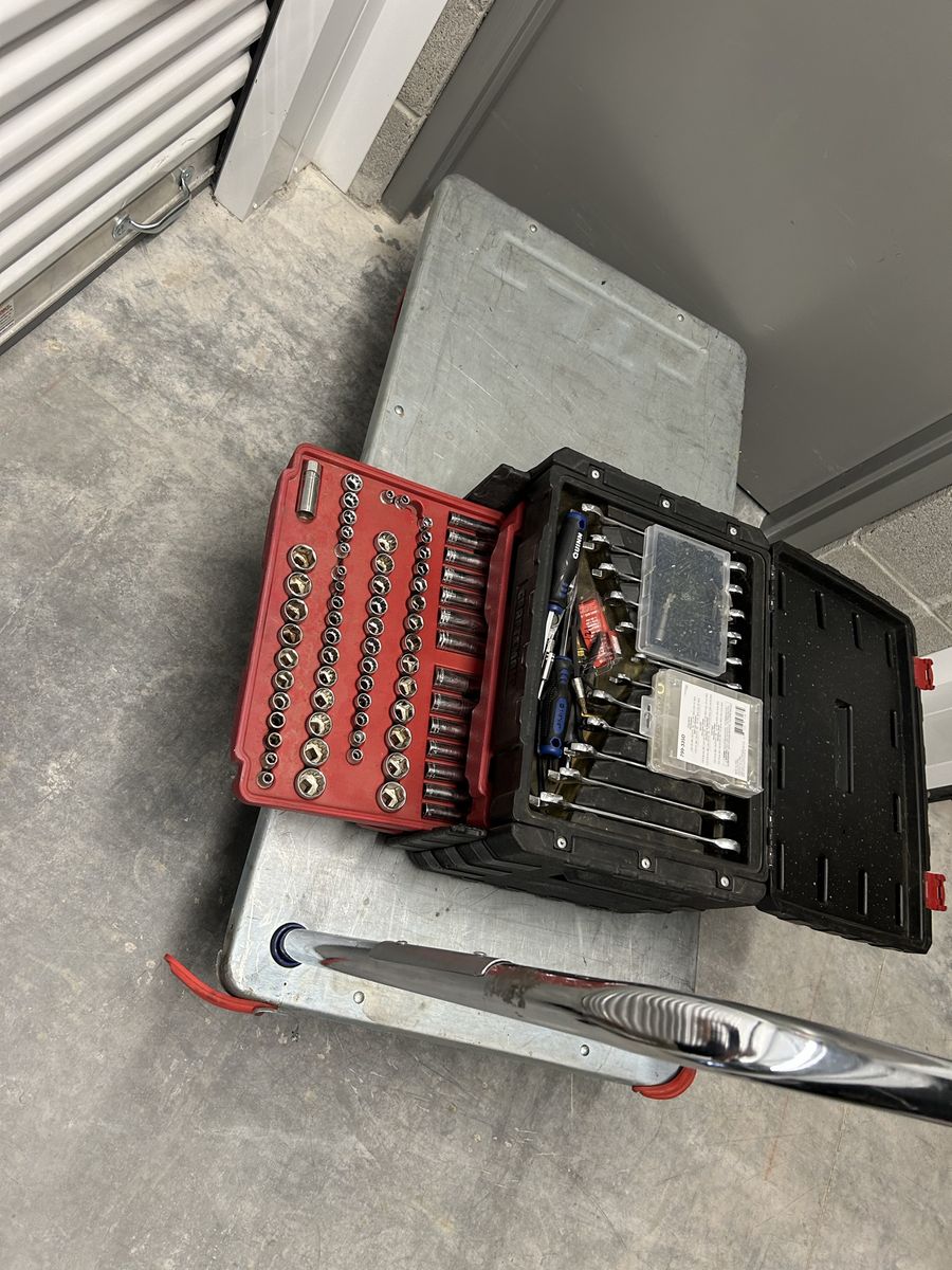 Craftsman 3-Drawer Portable Tool Box with Socket & Wrench Set - Mechanics Tool Chest Organizer