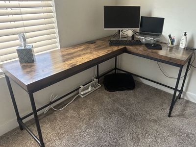 L-Shaped Wood Desk