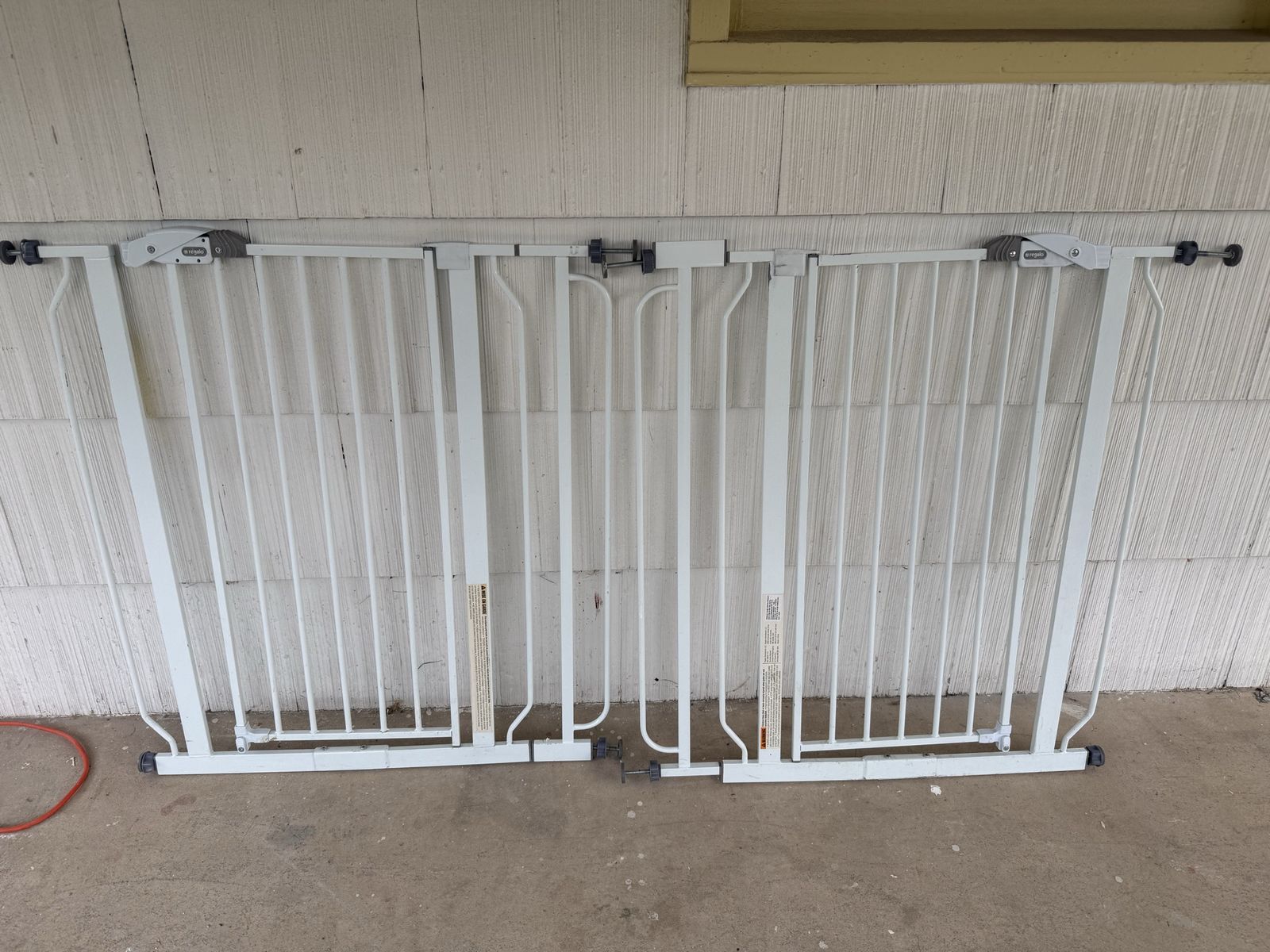 Two Regalo White Metal Safety Baby and Pet Gate with Extensions