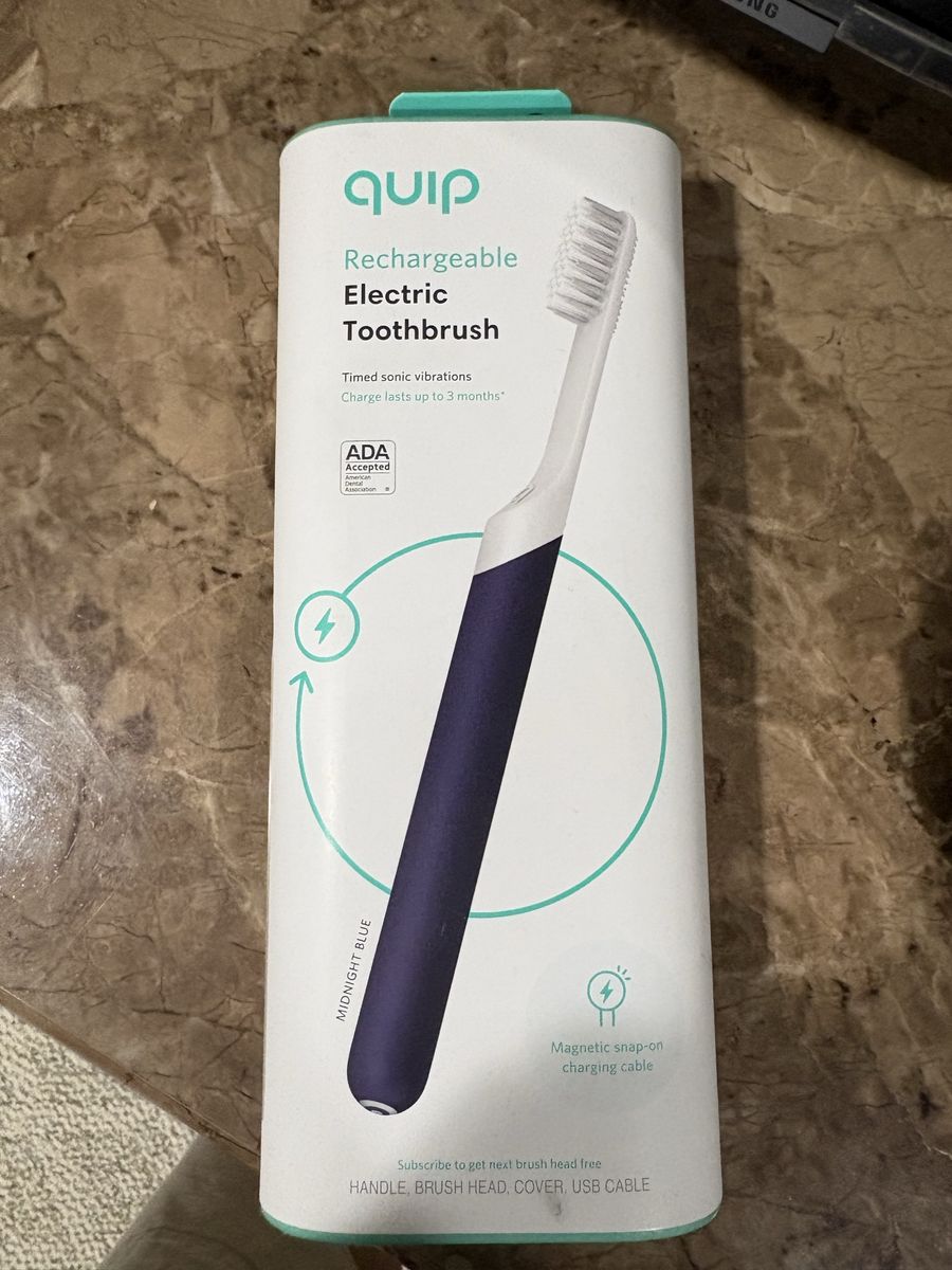Quip Rechargeable Electric Toothbrush in Midnight Blue - New in Box