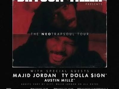Bryson Tiller with Majid Jordan and Ty Dolla Sign at UFCUA Box Suite 7