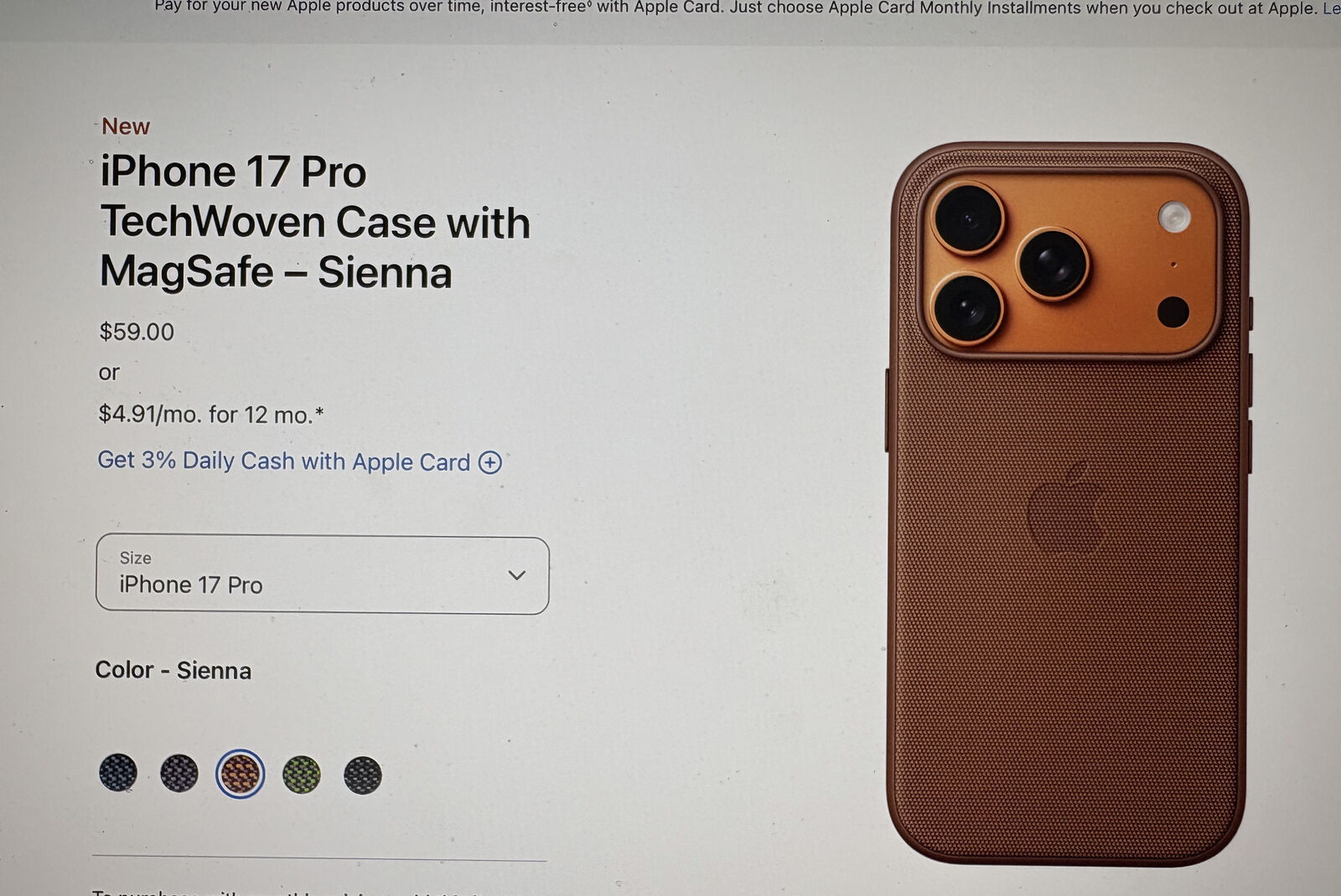 I phone 17 Pro, Tech Woven Case with MagSafe -Sienna