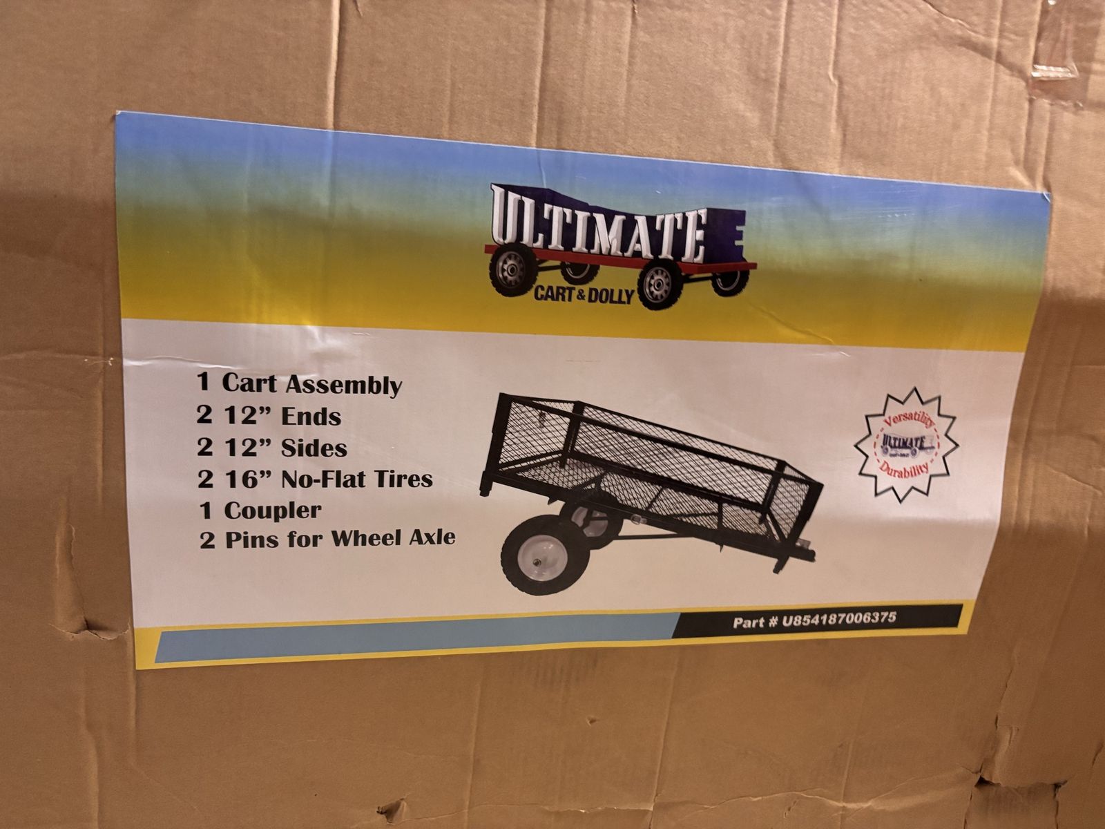 Heavy Duty Cart & Dolly – New in Box, $600 Value