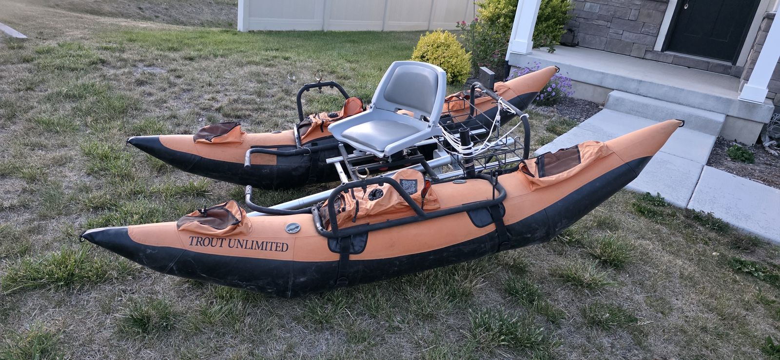 Trout Unlimited Pontoon Fishing Boat with Accessories
