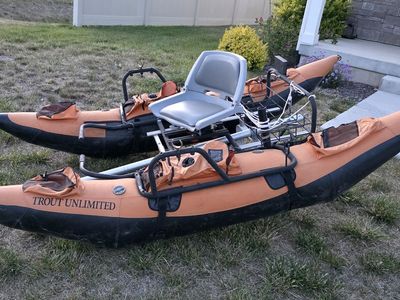 Trout Unlimited Pontoon Fishing Boat with Accessories