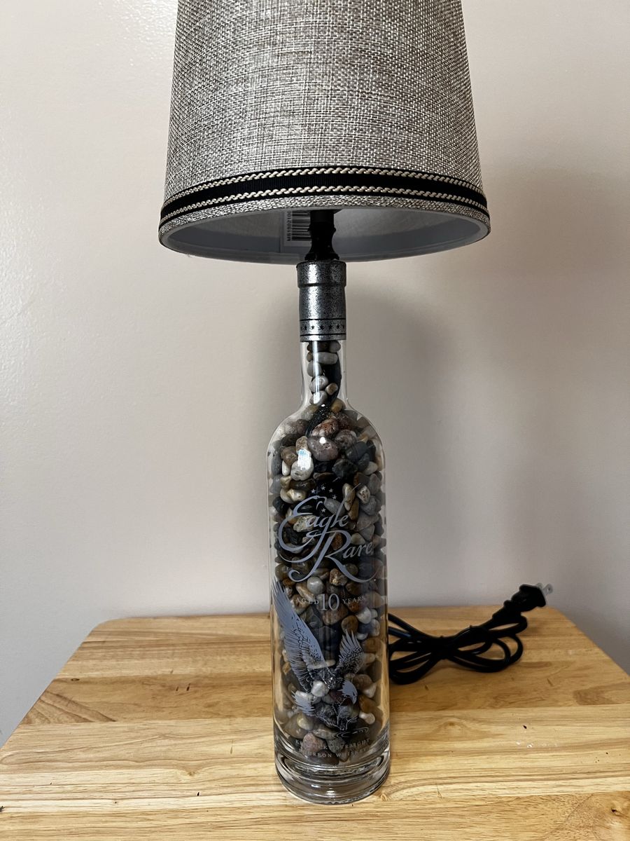Custom Upcycled Bottle Lamps: Eagle Rare, Coca-Cola, Buffalo Trace, Woodford Reserve
