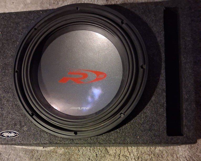 Alpine Type-R SWR-1522D 15" Dual 2 Ohm Car Audio Subwoofer in Ported Enclosure