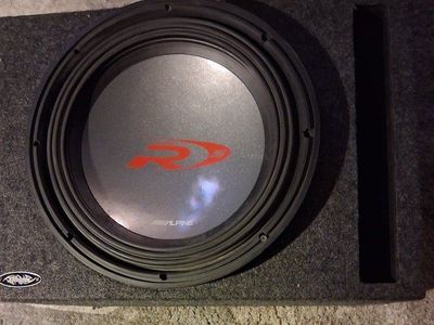 Alpine Type-R SWR-1522D 15" Dual 2 Ohm Car Audio Subwoofer in Ported Enclosure