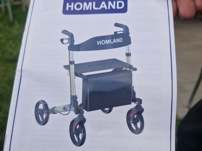 HOMLAND Rollator Walker R3-BK – New in Box #261
