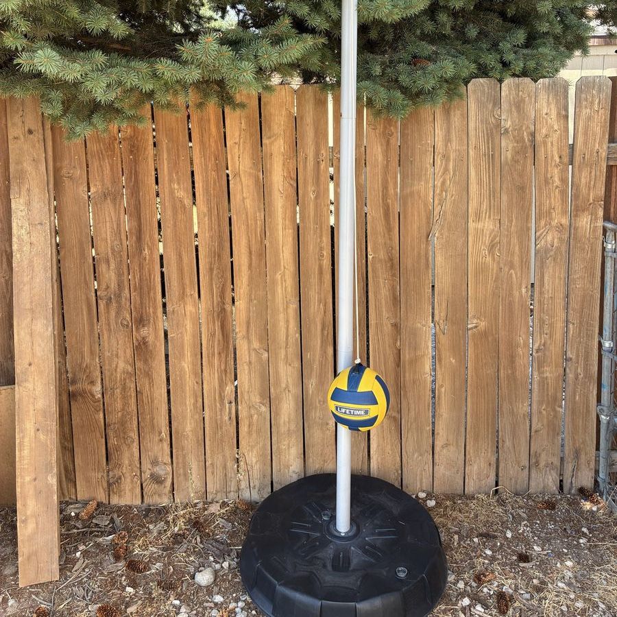 Lifetime Portable Tetherball Tether Ball System backyard outdoor Game Ball Included Kids Adult Children Fun