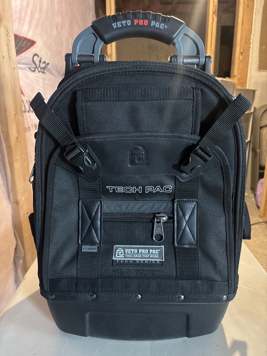 VETO PRO PAC Tech Pac Blackout Tool Bag Backpack - Tech Series Tool Storage