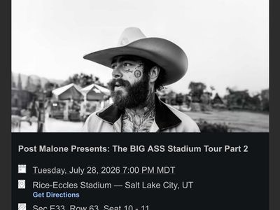 Post Malone and Jelly Roll - aisle seats