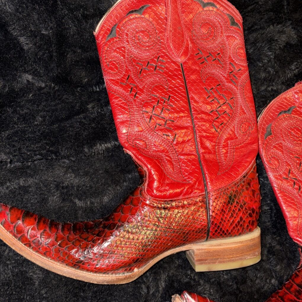 Womens 101/2 Mens 9 Exotic Leather Cowboy Boots
