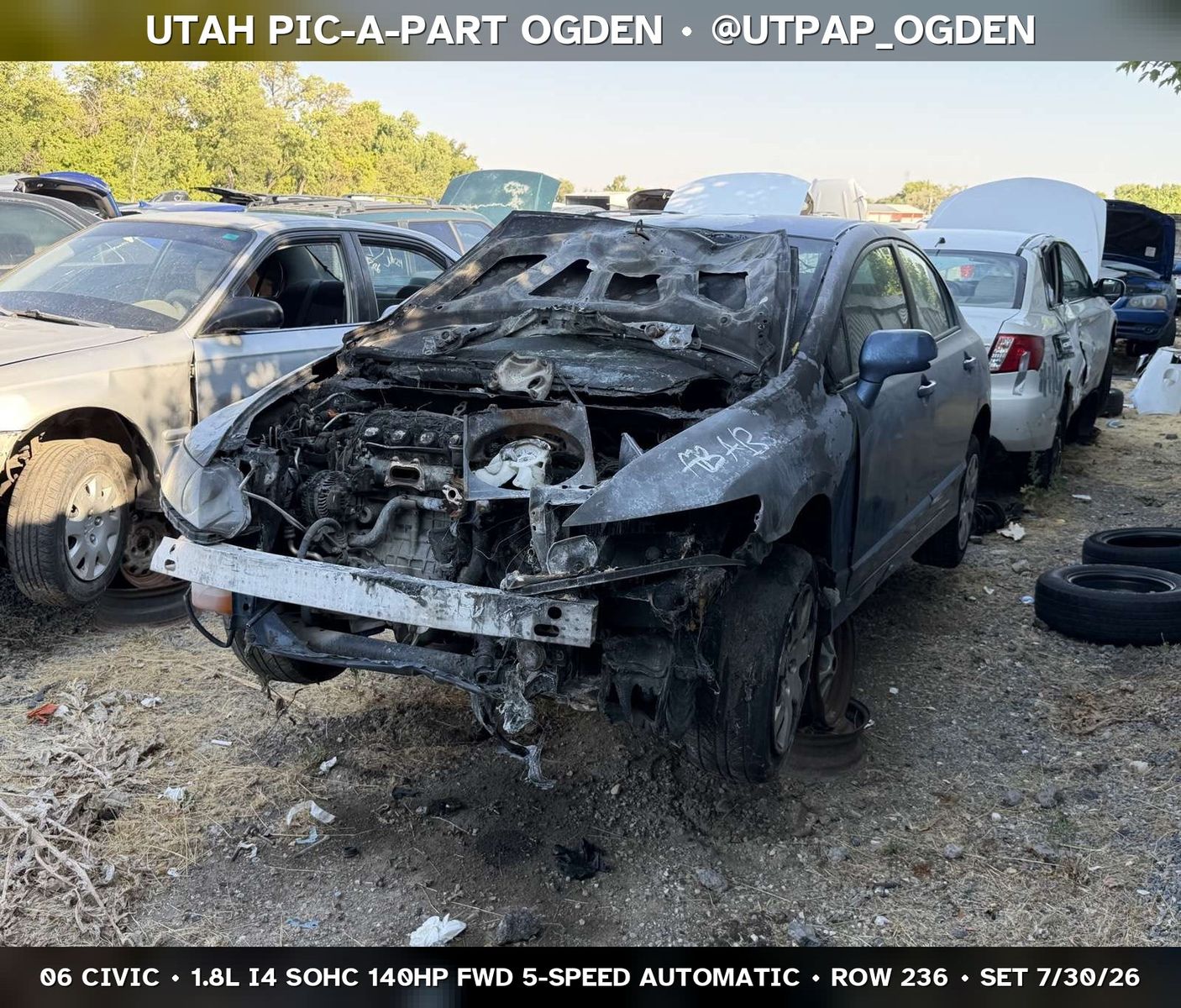 New Arrival - 2006 Honda Civic FA Parts - UTPAP Ogden