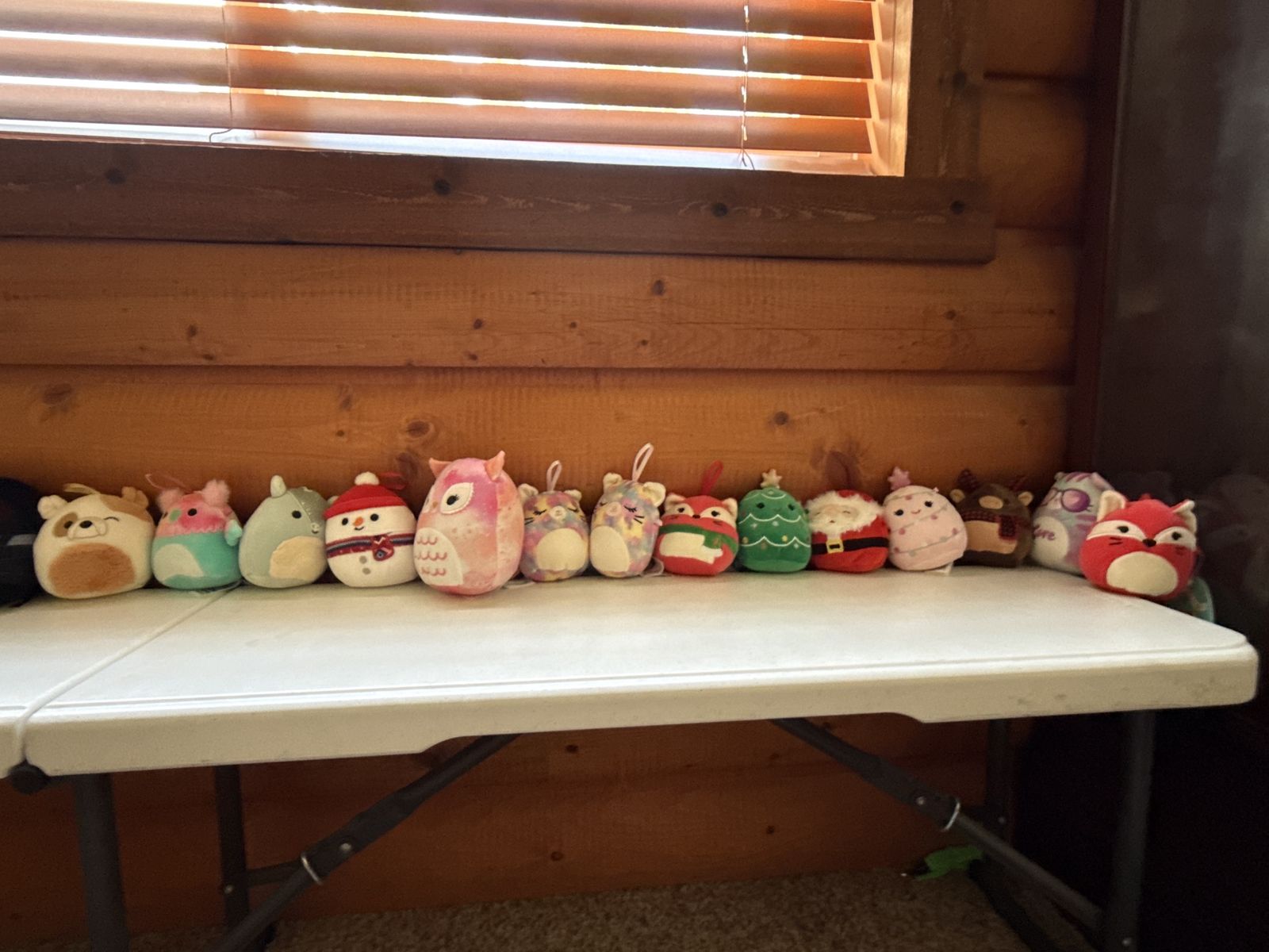 Squishmallows Lot of 15 Christmas Holiday Plush Ornaments - Various Characters