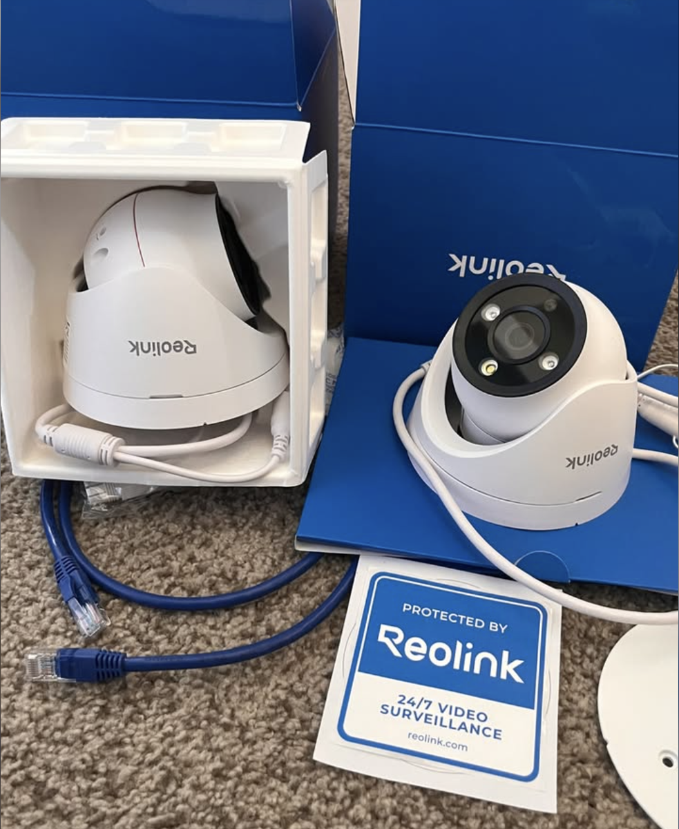 x2 REOLINK 12MP PoE IP Sercurity Camera Outdoor, 97° Wide Angle Dome Security Camera, RLC-1224A