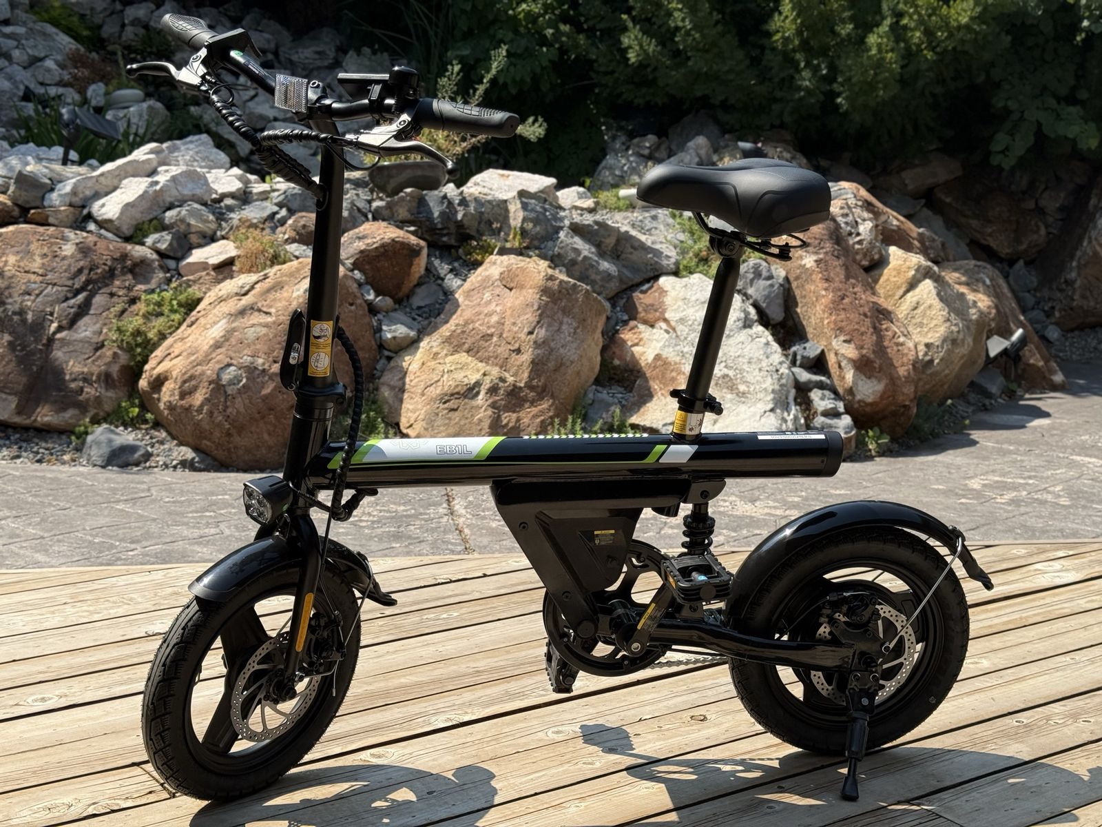EBIL Foldable Electric Bike with LCD Display and Thumb Throttle