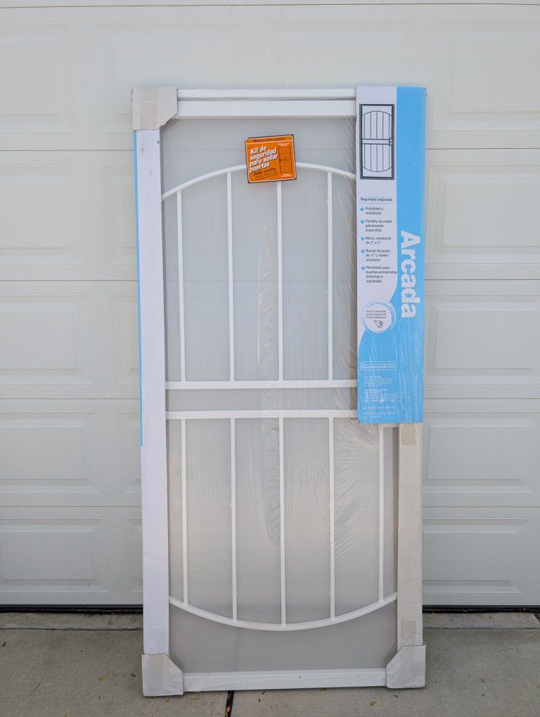 Unique Home Designs Arcada White Steel Security Door 36"x 80"