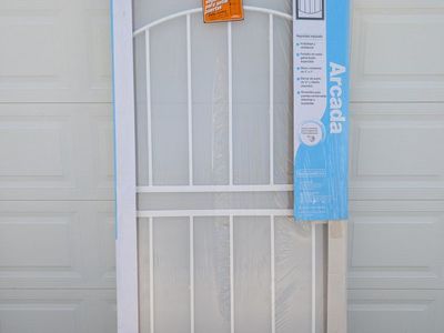 Unique Home Designs Arcada White Steel Security Door 36"x 80"