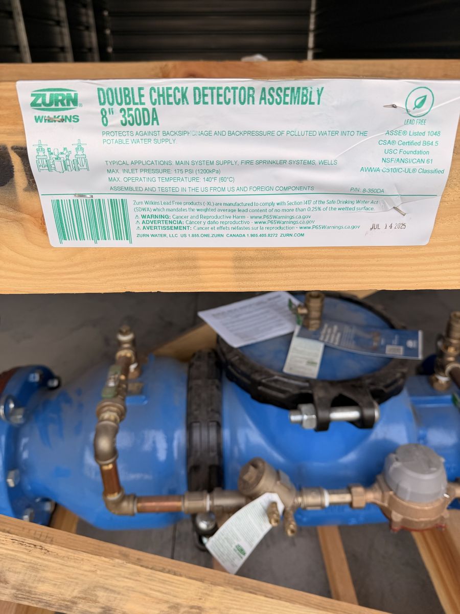 8” double check valve 
