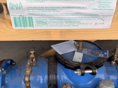 8” double check valve