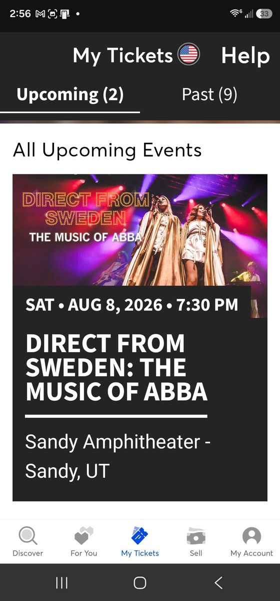 Abba Tribute Band Tickets $45 each Saturday Night