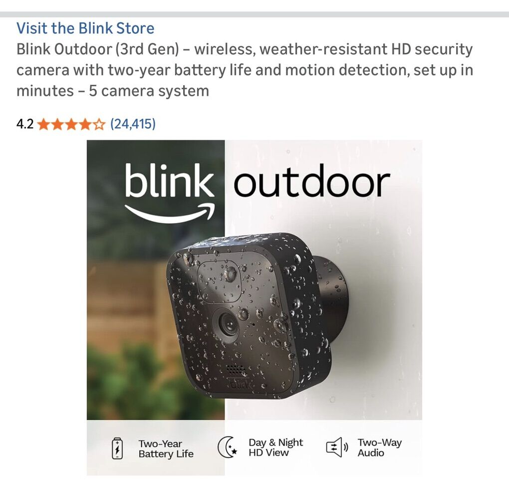 New*Blink Outdoor Security Cameras & Blink Mini