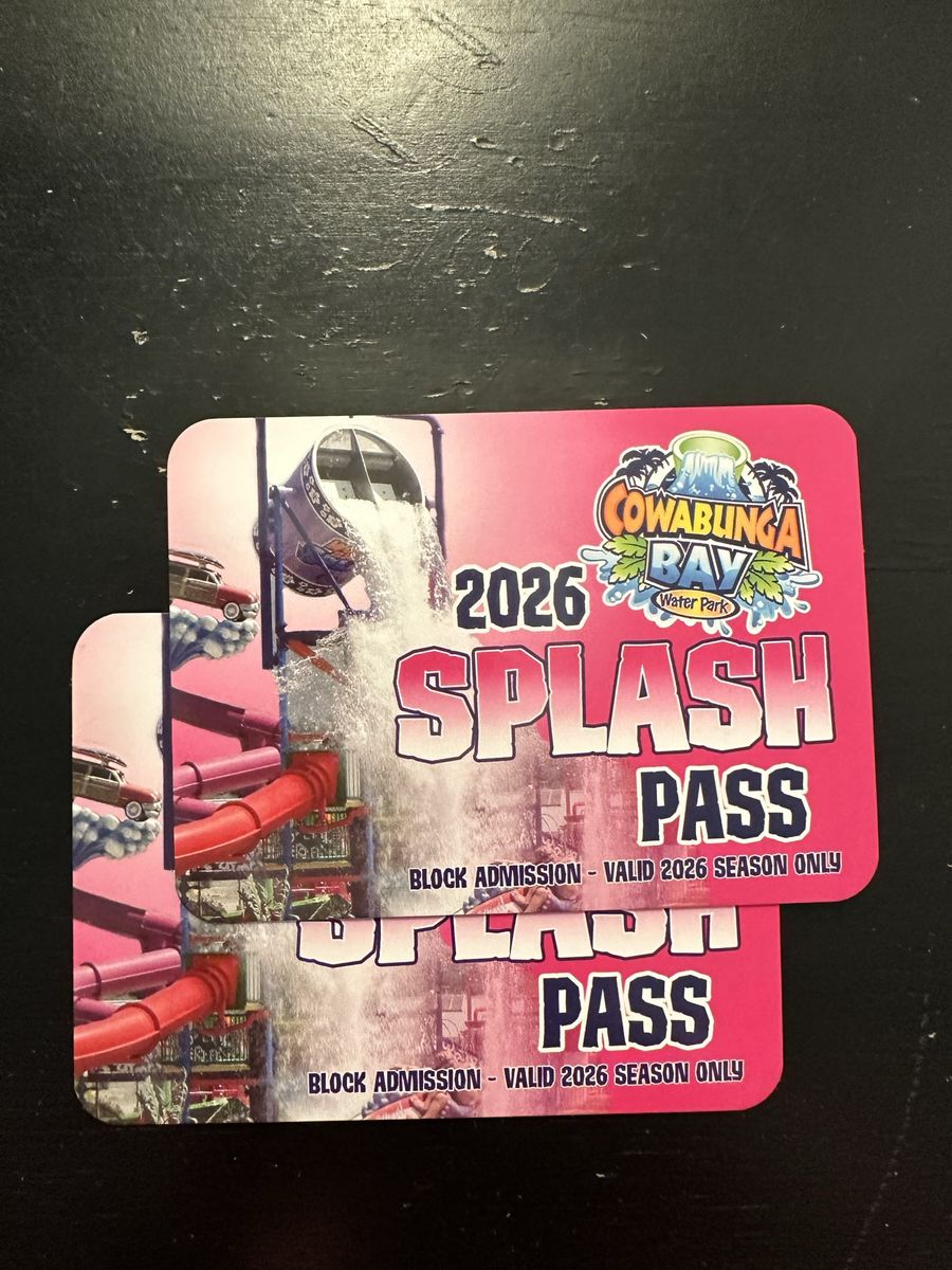 2- Cowabunga Bay Water Park 2026 Splash Pass