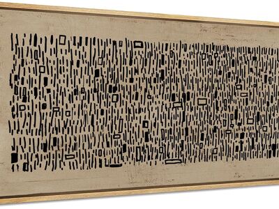 60"x30" XL Framed Canvas Print Wall Art Abstract Textures Contemporary