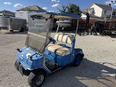 Yamaha Blue Golf Cart with Canopy Roof and Windshield - Electric - CAN DELIVER