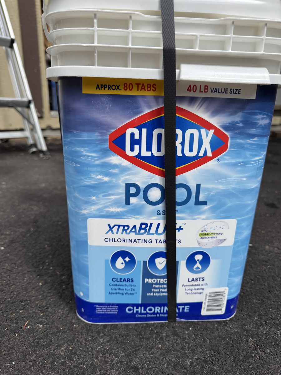 Clorox Pool & Spa XtraBlue+ 3” Chlorinating Tablets - 40 lb, Algae Fighting