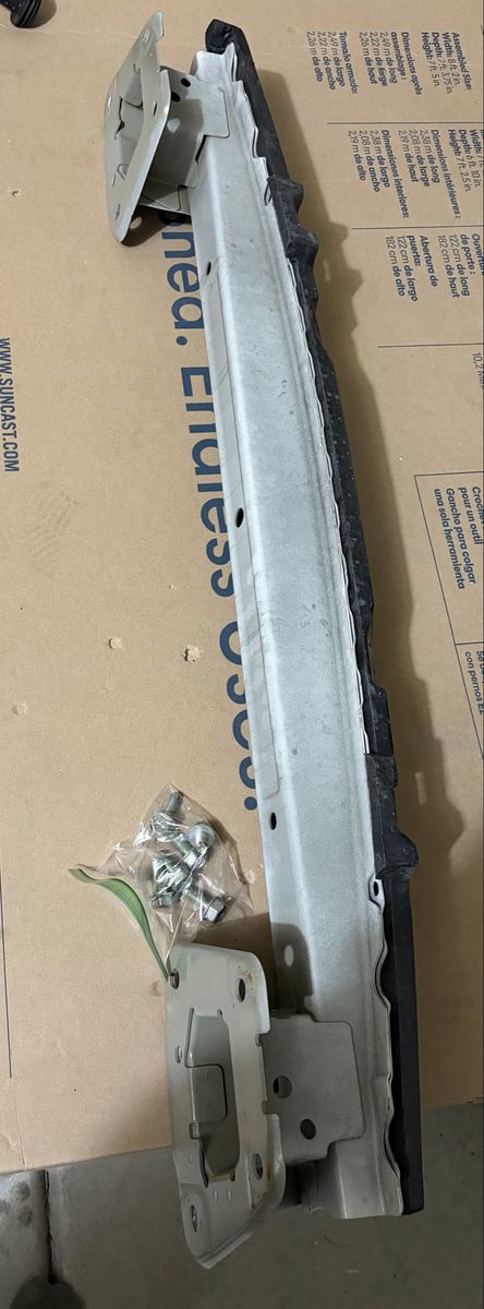 Subaru ascent 2021 Metal Bumper Reinforcement Bar & Hardware - Silver/Black, Excellent Condition