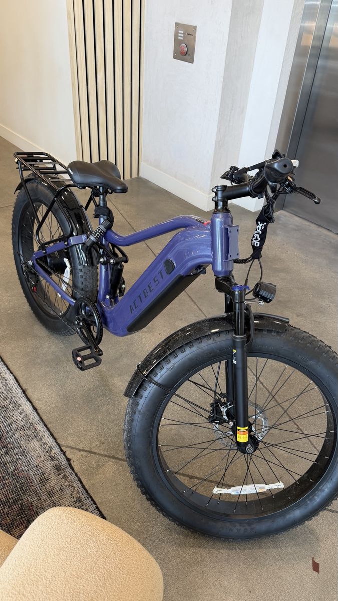 ACTBEST Blazer Ultra Full Suspension 20x4" Fat Tire E-Bike - Purple, 20 Miles, Like New