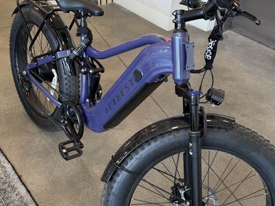 ACTBEST Blazer Ultra Full Suspension 20x4" Fat Tire E-Bike - Purple, 20 Miles, Like New