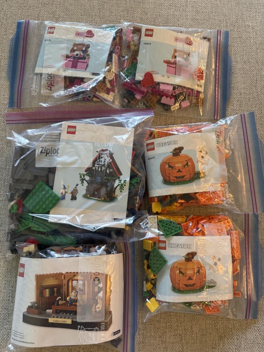 LEGO Promotional Set Lot GWP Sets - Lego 40595, Lego 40601, Lego 40697,  Lego 40679 - Used
