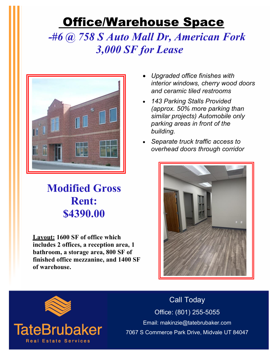 758 S Auto Mall Dr. #6 American Fork