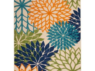 Aloha Multicolor 6' x 9' Floral Indoor/Outdoor